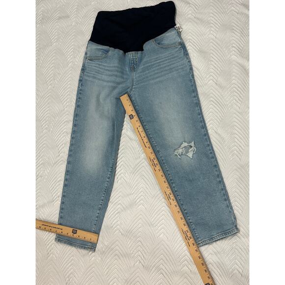 Isabel Maternity 80’s High-Rise Over Belly Denim Jeans Size 12 New - Picture 3 of 14